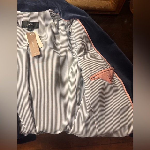 NWT J.CREW NAVY VELVET PARKE BLAZER SZ 6 - Picture 4 of 7